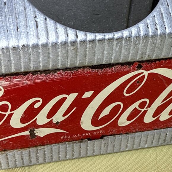 Vtg Aluminum Coca-Cola Metal 6-Pack Bottle Carrier - 1950’s - Picture 13 of 16